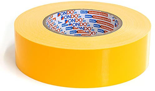 DonDo Panzertape Dontex-Pro Universal Gewebeband Gewebeklebeband Gewebeverstärktes Ductape gelb 40mm x 50m