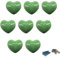 Zerniple Green Door Knobs Ceramic Drawer Pull Handle Kids Room Cupboard Knobs with Screws (8 Pieces)