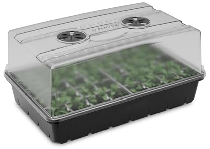 AC Infinity Humidity Dome, Heavy-Duty Germination Kit with 3 mm Thick Dome, Sturdy Drip Tray, 5x8 Cell Seedling Tray, and Vented Height Extension Panels, for Seed Starting, Propagation, Cloning Plants