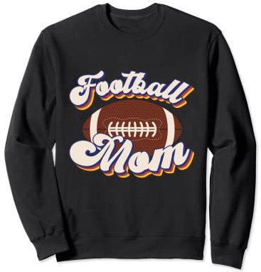 Retro Groovy 60er 70er Jahre Familie Fußball Mama Mutter Mama Sweatshirt