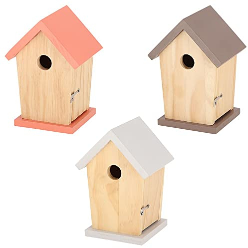 Rivanto® Desert Dream Vogelhaus & Nistkasten, 14 x 12 x H20,5 cm, Wildvogel Brutkasten mit Tür, 100% FSC-Holz