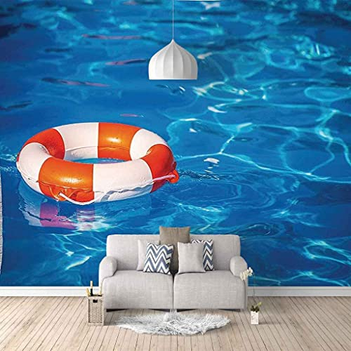 3D-Wandtapete Bade-Rettungsboje Selbstklebende Wandfotokunst-Wandposter Dekorative Wandaufkleber Abziehbare Wandhintergrundaufkleber Zum Abziehen Und Aufkleben Für Wohnzimmer Schlafzi 400(B)x280(H) cm
