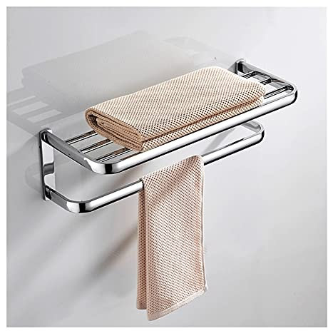 Bathroom Towel Rack Wall Mounted Towel Holder, Rose Gold Bath Towel Bar, Bathroom Towel Rail, Brass White Black European Towel Rack Towel Holder, Antique Wall Mounted Clothes Holder ( Color : Bronze