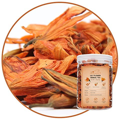 LWXLJMJZC-Natürlicher Lilienblütentee, Teeblumen Lily Tea, Getrockneter Gesunder Lilienkräutertee 50g