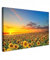 MuchoWow© Bild auf Leinwand Groß 120x80 cm XXL Schlafzimmer Bilder Wand Deko Wohnzimmer Modern Wanddeko Bilderwand Geschenk Natur - Blumen - Sonnenblume - Sonnenuntergang - Nacht - Orange