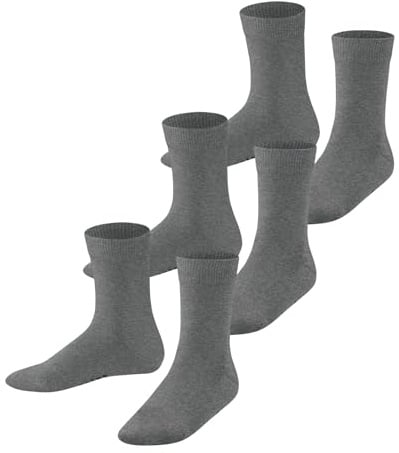 FALKE Unisex Kinder Family 3-Pack Socken atmungsaktive nachhaltige biologische Baumwolle verstärkte Kindersocken strapazierfähig rutschfrei hautfreundlich einfarbig Multipack 3 Paar
