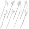 inSowni 8 Pieces Decorative Retro Crystal Pearl Silver Hair Sticks Pins with Pendants Asian Chinese Hanfu Cloud Star Lotus Flower Hair Forks Chopsticks Bun Updo Holders Long Hairpins for Women Girls