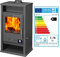 Kamin Ofen Kaminofen Anthrazit 130mm Rauchrohr 7,8 KW BimSchV 1-2 EEK A Assos