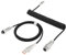 SinLoon Coiled Keyboard Cable for Gaming Keyboard, Coiled Aviator Keyboard Cables Type-C to USB A Cable with Detachable Aviator Connector, Double-Sleeved Mechanical Keyboard Wire (Black)