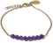 LAVISA 8 Perlen Edelstein Armband - 4mm Perlen - Echte Naturstein Perlen | Kristallperlen, Heilsteine | Onesize mit Verlängerung (Amethyst)