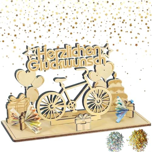 Geldgeschenk Fahrrad, Fahrraddeko, Deko Fahrrad, Fahrradgeschenk, Geschenk für Radfahrer, auch Geburtstagsgeschenk für Jungen, Freunde, Familie (Freunde, Familie)