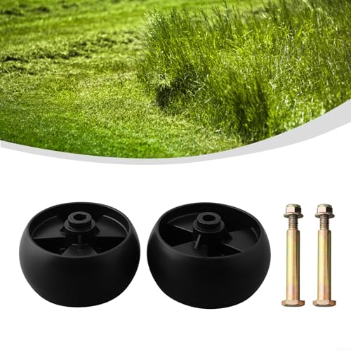 2 x Deckräder, 12,7 cm Deckräder und Achsschrauben, Rasenmäher-Räder für Aufsitzmäher