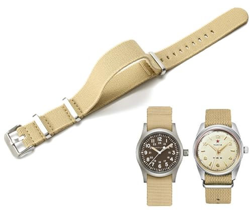 Niziruoup Uhrenarmbänder Elastisches Nylon Französischer Fallschirm NATO Nylon Einteiliges Militärersatzband für Männer Frauen Gebürsteter Edelstahl Schnalle Uhrenarmband 18mm 20mm 22mm