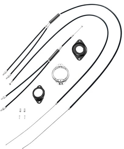 TSTRAUM BMX Fahrrad Gyro Bremskabel vorne + hinten (oben + unten) Spinner Rotorkabel Rotor Set Kit (Schwarz)