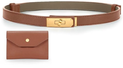 YUGDRUZY Karamell Gürtel Damen Leder Taillengürtel Ledergürtel Damen Dupes Damengürtel Leder Damengürtel Schmal Gürtel Damengürtel Taillengürtel Belt Women Ledergürtel, Karamell