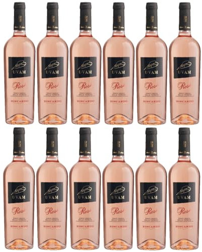 Biscardo UVAM Pinot Grigio Blush Rosato Roséwein Wein Trocken Rosé Italien inkl. FeinWert E-Book (12 x 0,75l)
