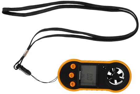 TINEASUR 1 Pc Anémomètre Numérique Compteur De Vitesse D'air Compteur De Mesure D'air Thermomètre à Air Mesure De La Vitesse Du Vent Girouette Numérique Jauge De Débit D'air Plastique