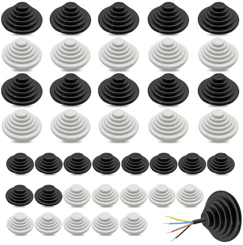 40 Stück Kabeldurchführung Gummi Gummistopfen Karosseriestopfen 20 mm/30 mm Gummitülle Set Kabeldurchführung Wasserdicht zum Schutz von Drähten, Steckern, Kabellöchern