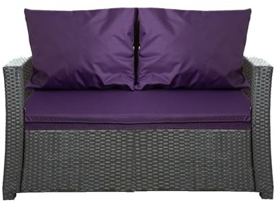 Setgarden® Bankauflage - Outdoor sitzkissen für Gartenbank für polyrattan- Polster Auflage Outdoor - Bankpolster Auflage für Sitzbank Rattan Hollywoodschaukel (Dunkelviolett, 110x50x50cm)