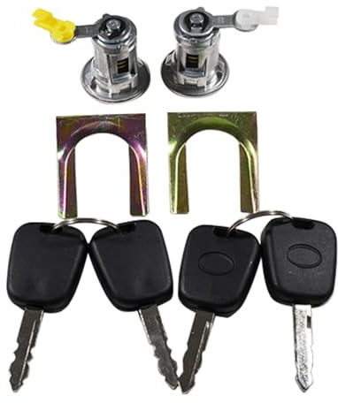 Central Locking Actuator Car Door Lock Cylinder Barrel Key Set Compatible with Toyota Aygo B1 1.0 Peugeot 107 PM PN 1.0 C1 2005-2014 9170.Y8 1608746380 9135S2 9136.T0