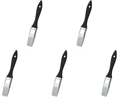 NJTHNTJR Lot de 5 pinceaux de couleur larges et plats en silicone pour peinture acrylique et à base d'eau, 2,5 cm