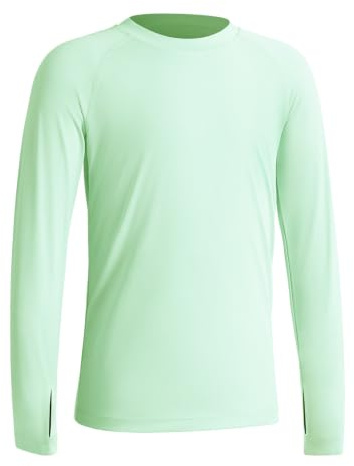 Niksa T-shirt à manches longues UV à séchage rapide pour enfants avec facteur de refroidissement et agréable au toucher, UPF 50+, parfait pour le rashguard et les activités en plein air, 1 unité, 12