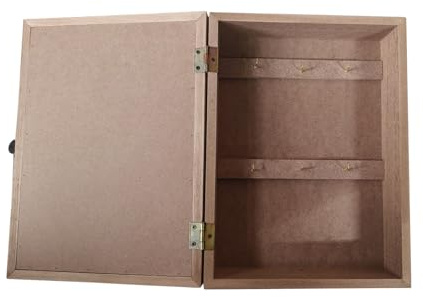 Generico Armoire à clés murale | Armoire en bois 6 crochets Organisateur,Organisateur mural pour entrée et couloir | pour entrée de cuisine, garage et intérieur maison cadeau