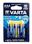 Varta HighEnergy Alkali-Batterie Micro AAA 4er Pack
