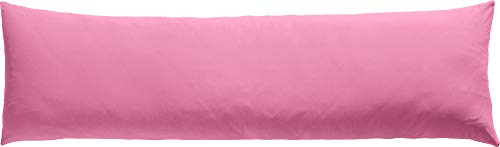 REDBEST Seitenschläferkissenbezug Single- Jersey San Francisco, rosa Größe 40x140 - weiche Qualität, bügelfrei, praktischer Reißverschluss, 100% Baumwolle
