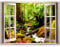 3D WALL ILLUSION murando 210x150 cm Wallpaper Mural Photo Print Window View Optical Illusion Design Wall Mural Art Print Wall Decoration Poster Nature Forest c-C-0083-c-a