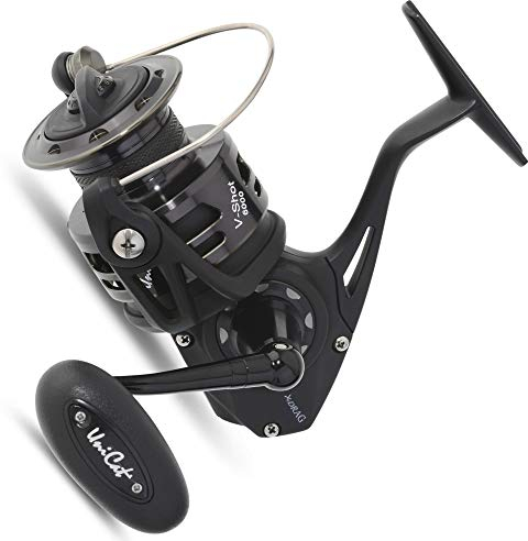 Uni Cat Unisex – Erwachsene Spinnrolle V-Shot 6000, Schwarz
