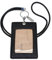 Office Lanyard Kartenhalter inkl. Umhängeband, Kunstleder, ideal für Ausweise und andere Karten sowie Schlüssel, USB-Sticks oder Handys, starker Befestigungs-Clip 40,6 cm Black with Keychain