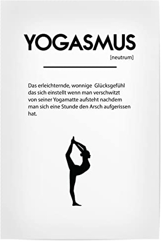 artboxONE Poster 60x40 cm Yoga Typografie Yogasmus hochwertiger Design Kunstdruck - Bild Yoga lustig Meditation