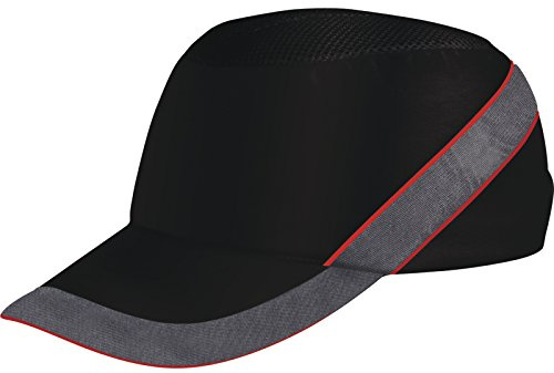 Deltaplus Coltainosh Baseball Style Bump Cap, Black/Red, Adjustable Size, Short Peak