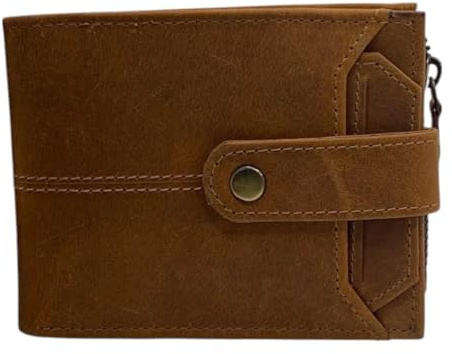Velluci Pelle RFID Blocking Leather Wallet, Genuine Leather Wallet, Men's RFID Wallet (Hunter, Tan)