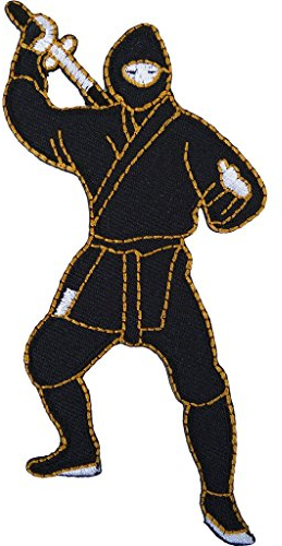 Ninja-Aufnäher, bestickt, japanischer Aufnäher, zum Aufbügeln oder Aufnähen auf Motorradjacke