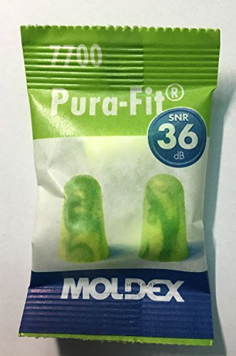 Moldex Ohrstöpsel Pura Fit 7700, 10 Paar, SNR = 36 db, Gehörschutz, Schaumstoff, Grün, Einweg, Ohrstöpsel