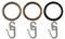 Garduna 100 GARDINENRINGE | Edelstahl-Optik | Set à 100 Stück | Metall - mit Faltenhaken | für Ø16 & Ø20mm Ringe für Gardinenstangen