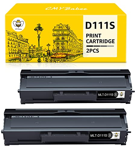 CMYBabee MLT-D111S Toner Kompatible für Samsung MLT D111S Schwarz Druckerpatrone für Samsung Xpress M2026W Toner M2070W M2070 M2070FW M2026 M2020 M2020W M2022 M2022W (Schwarz, 2er Pack)