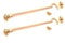 Infinity Decor Pack of 2 10 250mm Brass Cabin Hook & Eye Silent Door Swivel/Catch/Latch/Lock for Window, Garden, Garage, Gate in Polished Brass Finish for Internal & External use