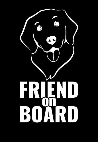 NewTeam Aufkleber für Auto Hund an Bord (weiß)