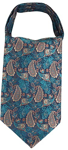 WANYING Uomo Cravatta Ascot Fazzoletto da Collo Cravatta Sciarpa Cravat Ties Alta Qualità Stile Retrò e Chic per Gentleman - Paisley