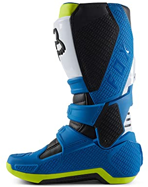 Fox Racing Stivali da motocross da uomo, blu/giallo, 41 EU