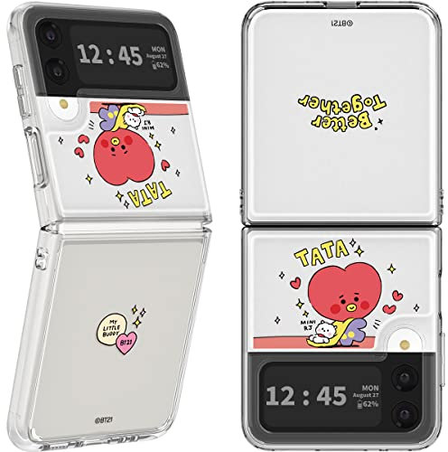 BT21 Entworfen für Galaxy Z Flip 4 Hülle (2022), offizielles Lizenzprodukt, My Little Buddy transparente Handyhülle, TATA