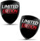 SkinoEu 2 x Aufkleber 3D Gel Silikon Limited Edition Stickers Autoaufkleber Auto Motorrad Fahrrad Fenster Telefon Laptop PC Tablet Tür KS 113