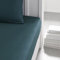 TODAY Essential - Drap Housse 90X190 cm 1 Personne 100% Coton Uni, Paon