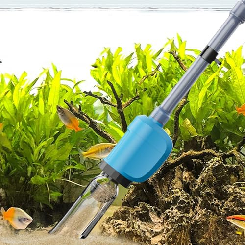 PJDDP 6-in-1-Aquarium-Vakuum-Kiesreiniger für Fischpflanzentanks, elektrischer Aquarium-Kiesreiniger zum Waschen von Sand, Sauerstoffanreicherung in der Dusche und Wasserwechsel