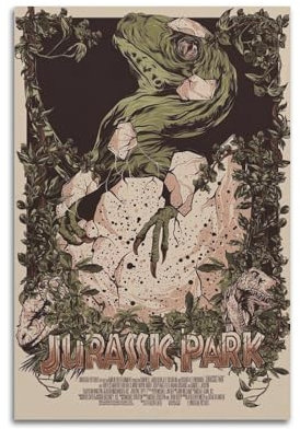 HAYZE Prähistorische Tiere Kunstwerk Poster Tyrannosaurus Rex Dekorative Leinwand Wand & Kunst Poster Gemälde 30 x 45 cm