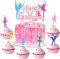 25 Stück Tanzende Mädchen Ballerina Geburtstag Tortendeko Ballerina Kuchen Topper Ballerina Cupcake Topper für Baby Shower Thema Ballett Mädchen Geburtstag Hochzeit Brautparty Party Kuchen Deko
