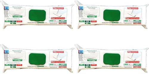Sleepy Easy Clean Wischmop-Einweg-Bodenreinigungstuch, 4 x 50 cm, Wischmopp-kompatibles Handtuch (weiße Seife)